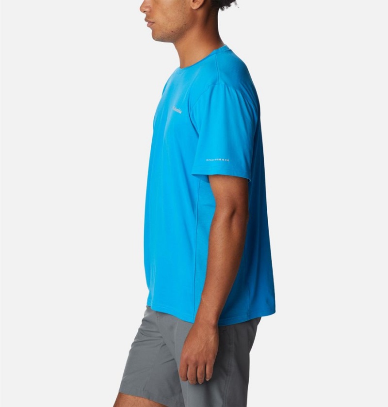 Blue Columbia Zero Ice Cirro-Cool Short Sleeve Men's T-Shirt | 02143HSEC