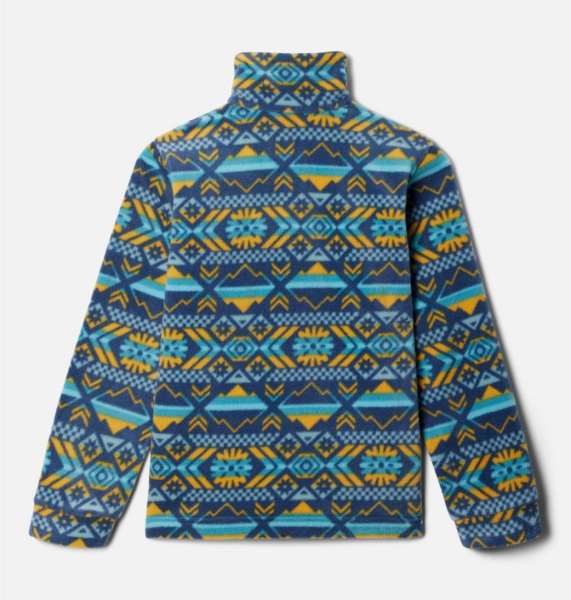 Blue Columbia Zing III Printed Fleece Kids' Jacket | 29347DPQH