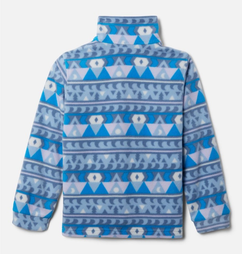 Blue Columbia Zing III Printed Fleece Kids' Jacket | 54819TFUZ