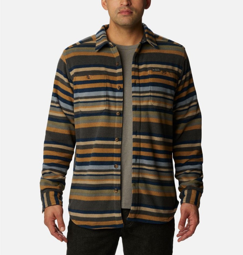 Brown Columbia Flare Gun Fleece Over Men's Shirt | 85271MBAN