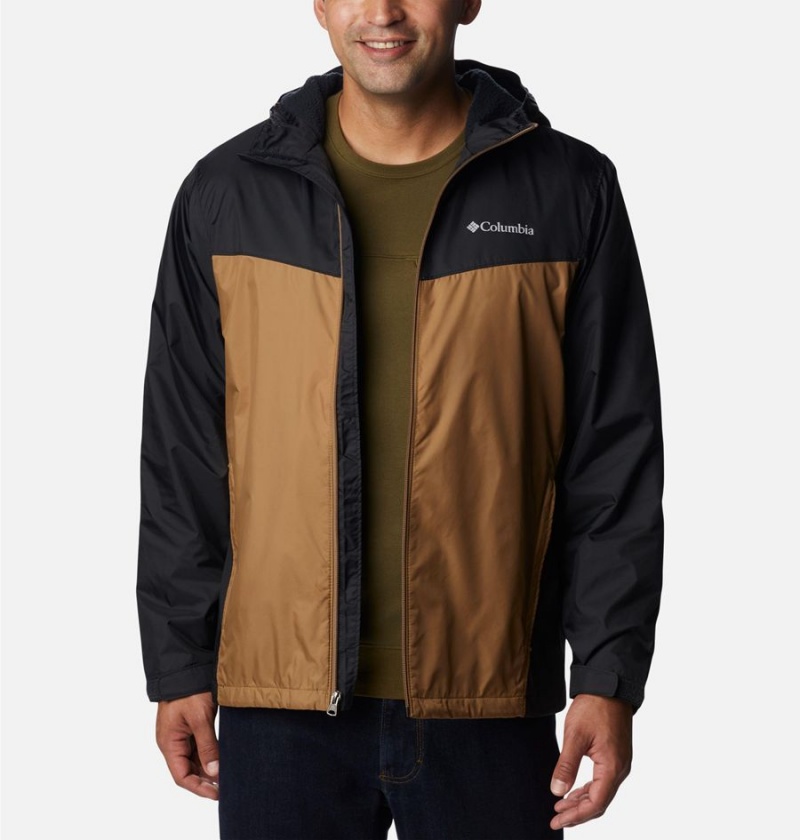 Brown Columbia Glennaker Sherpa Lined Men's Rain Jacket | 21046XLJR