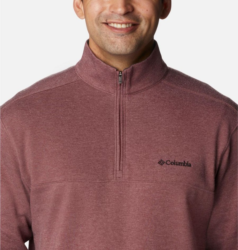 Brown Columbia Hart Mountain II Half Zip Men's Sweatshirt | 26935DEXQ