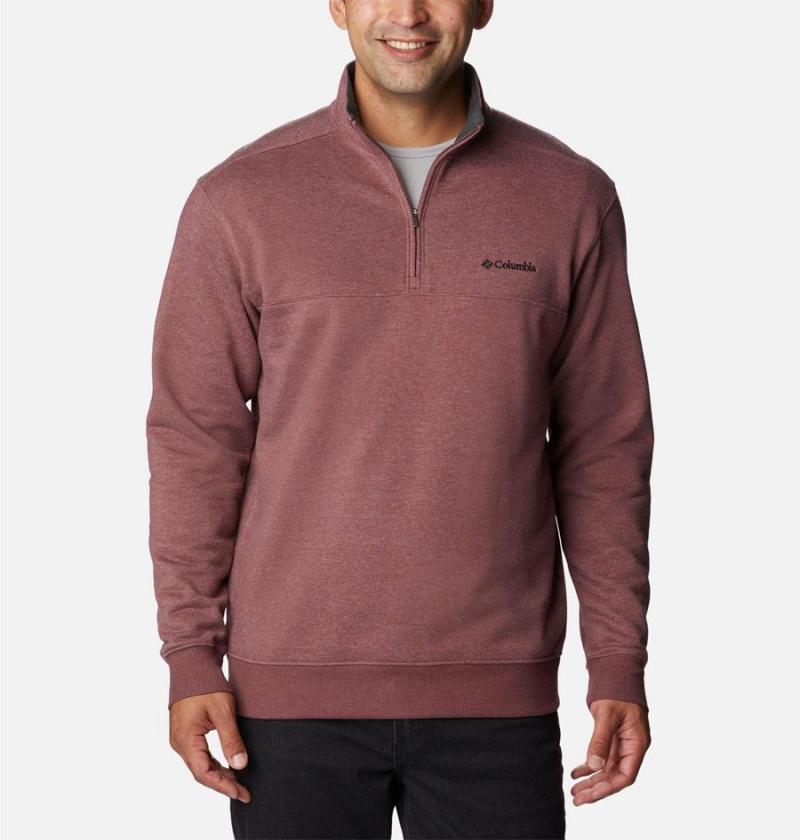 Brown Columbia Hart Mountain II Half Zip Men\'s Sweatshirt | 26935DEXQ