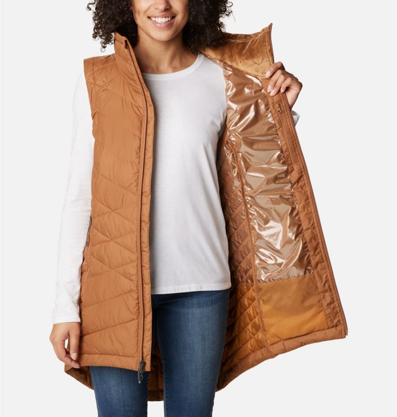 Brown Columbia Heavenly Long Women's Vest | 10754GENH