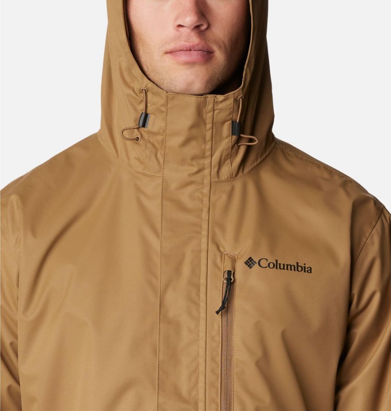 Brown Columbia Hikebound Men's Rain Jacket | 53142FUIB