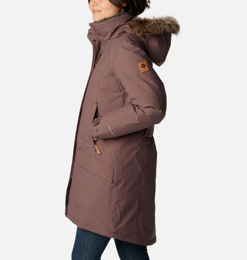 Brown Columbia Icelandite TurboDown Women's Coats | 86305SNVI