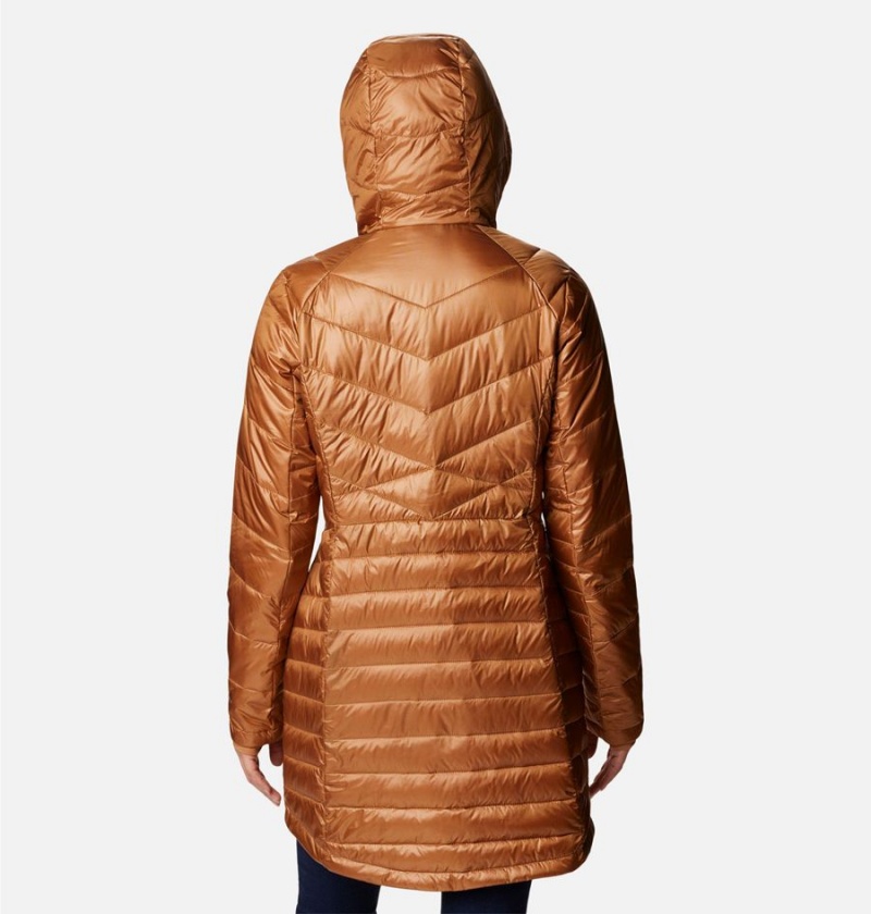 Brown Columbia Joy Peak Mid Insulated Hooded Women's Puffer Jacket | 28340VXWQ