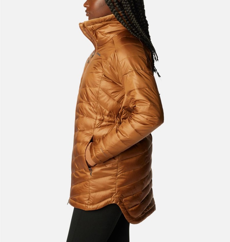 Brown Columbia Joy Peak Mid Women's Puffer Jacket | 26981CIRX