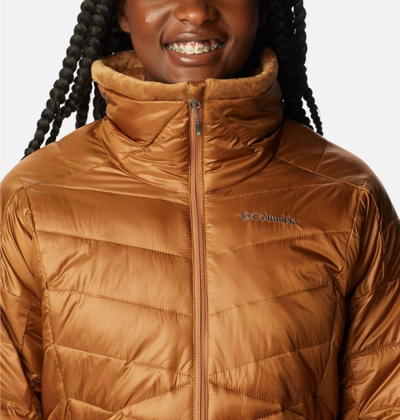 Brown Columbia Joy Peak Mid Women's Puffer Jacket | 26981CIRX