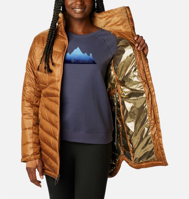 Brown Columbia Joy Peak Mid Women's Puffer Jacket | 26981CIRX