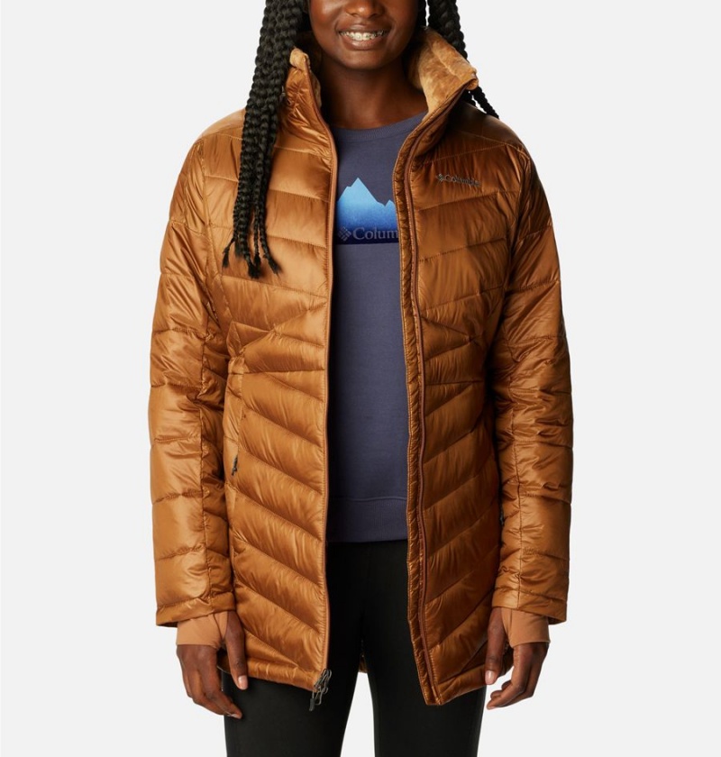 Brown Columbia Joy Peak Mid Women's Puffer Jacket | 26981CIRX