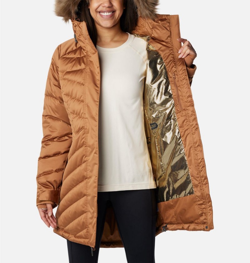 Brown Columbia Lay D III Mid Women's Puffer Jacket | 58092FVPC