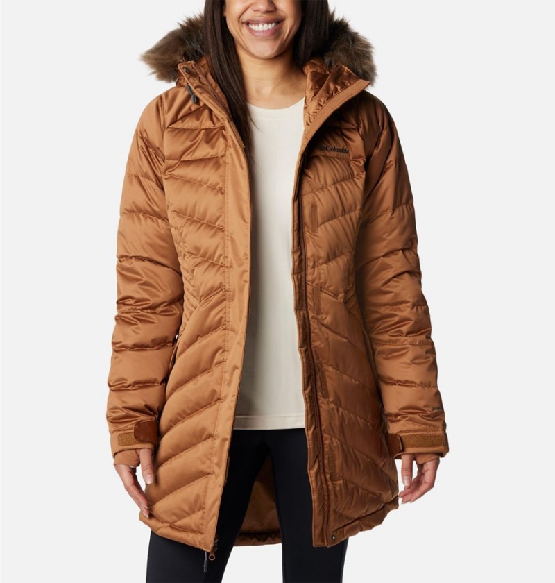 Brown Columbia Lay D III Mid Women's Puffer Jacket | 58092FVPC