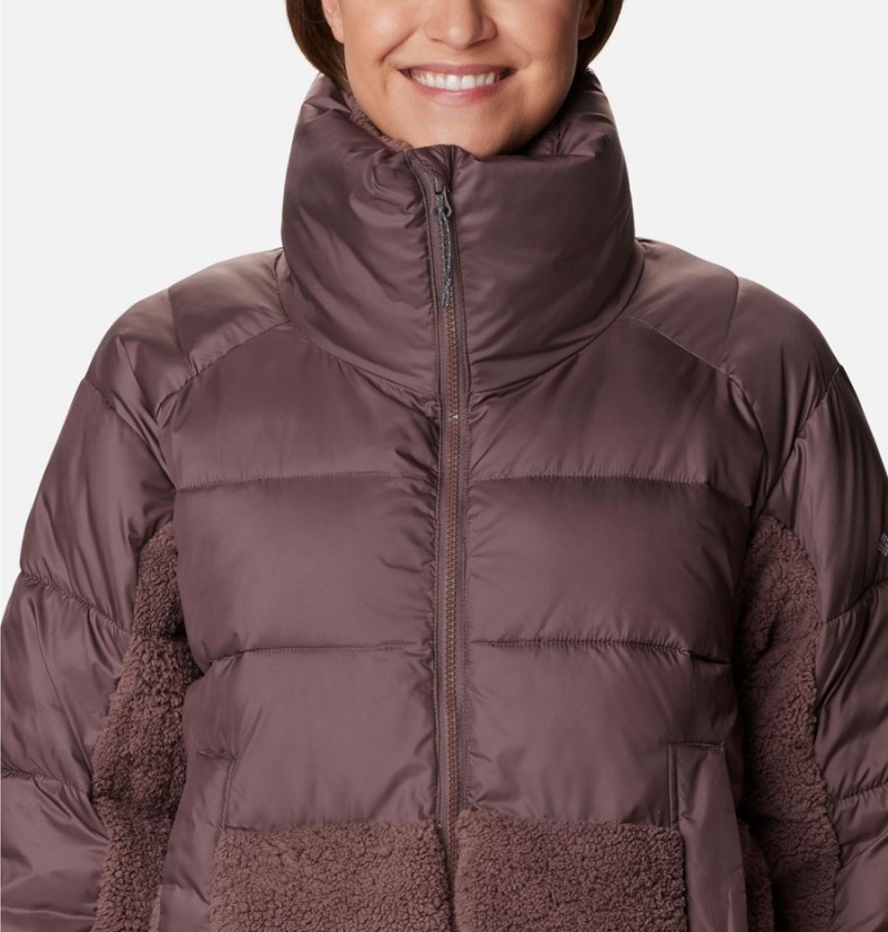 Brown Columbia Leadbetter Point Long Women's Puffer Jacket | 24091HOMD