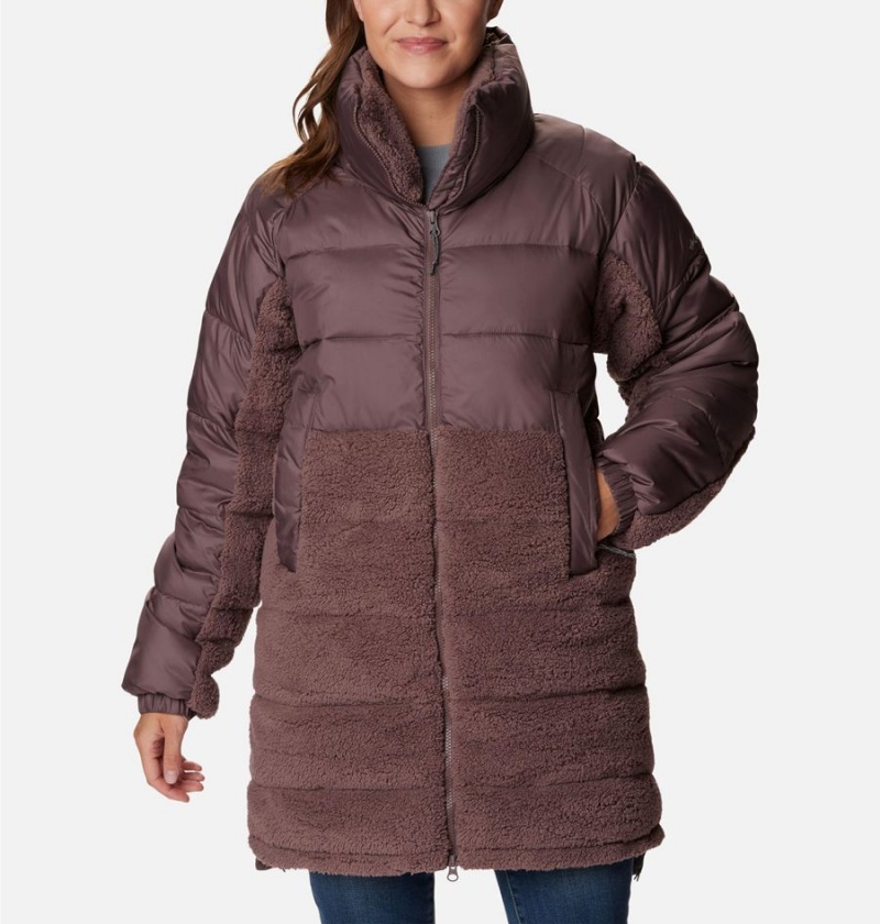 Brown Columbia Leadbetter Point Long Women\'s Puffer Jacket | 24091HOMD