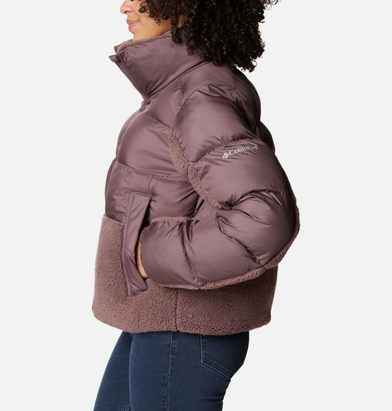 Brown Columbia Leadbetter Point Sherpa Hybrid Women's Puffer Jacket | 26809AKML