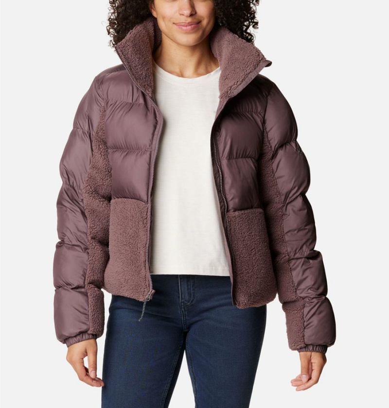 Brown Columbia Leadbetter Point Sherpa Hybrid Women's Puffer Jacket | 26809AKML