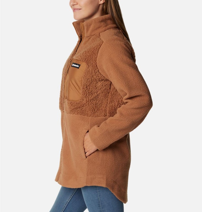 Brown Columbia Lodge Sherpa Full Zip Women's Fleece Jacket | 17304FYGB