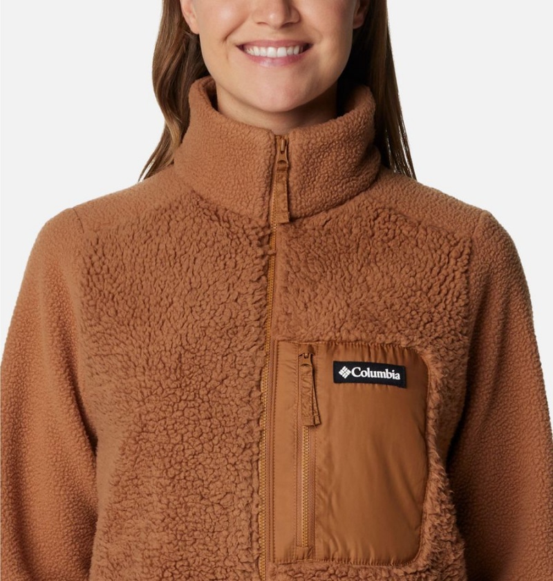 Brown Columbia Lodge Sherpa Full Zip Women's Fleece Jacket | 17304FYGB