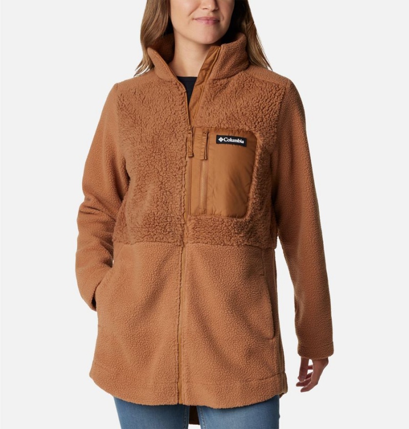 Brown Columbia Lodge Sherpa Full Zip Women\'s Fleece Jacket | 17304FYGB