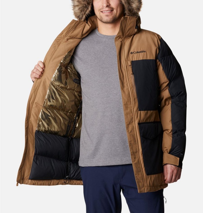 Brown Columbia Marquam Peak Fusion Omni Heat Infinity Insulated Men's Coats | 95620BZNT