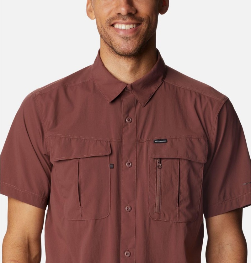 Brown Columbia Newton Ridge II Short Sleeve Men's Shirt | 46725RICO