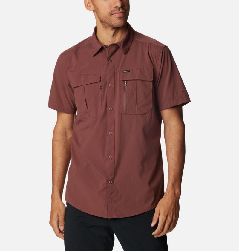 Brown Columbia Newton Ridge II Short Sleeve Men\'s Shirt | 46725RICO