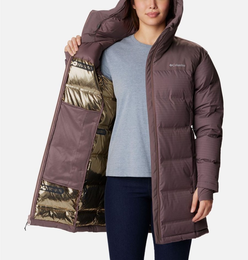 Brown Columbia Opal Hill Mid Women's Puffer Jacket | 95087GTXD