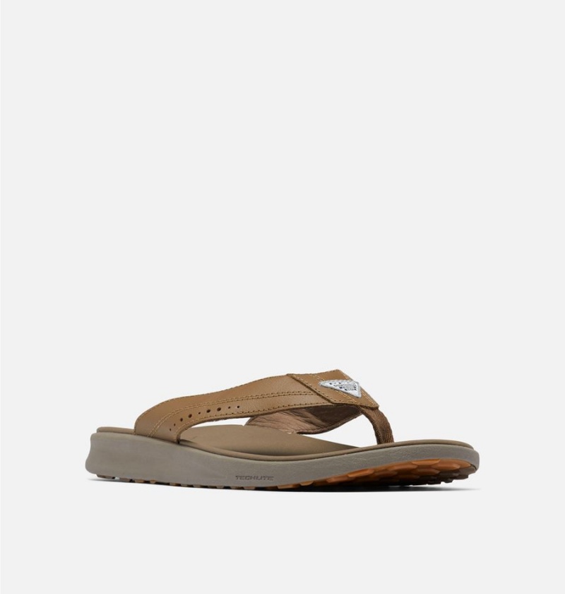 Brown Columbia PFG Rostra Beachcomber LE Flip Flop Men's Sandals | 47810RLEJ