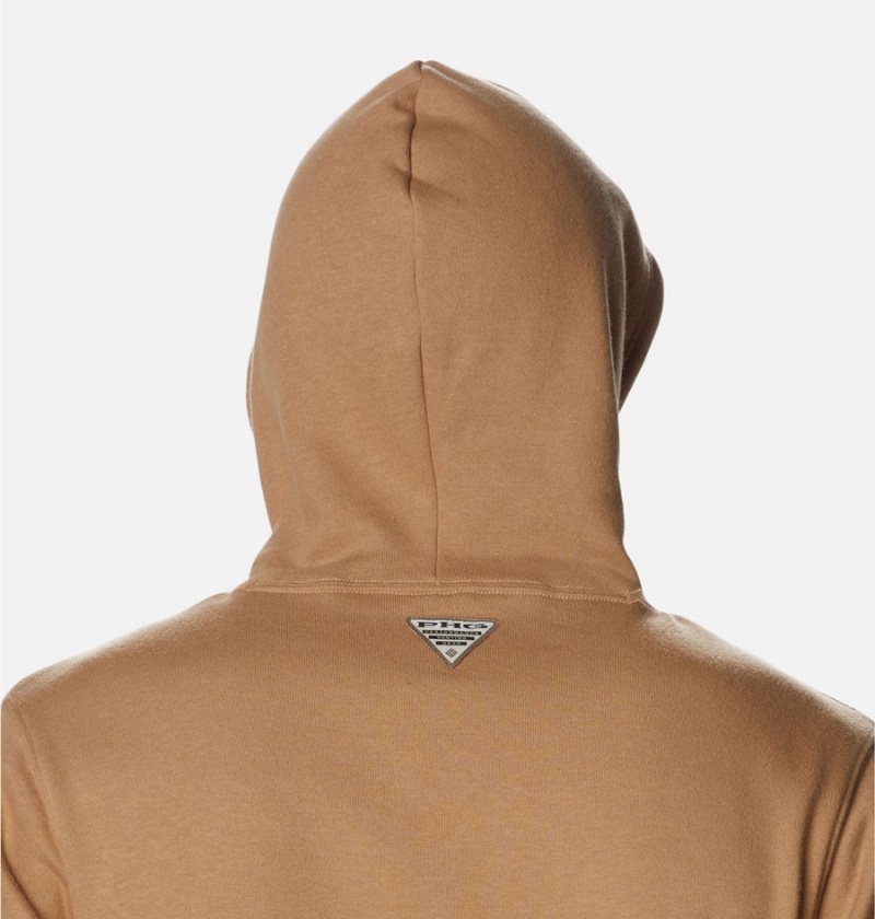 Brown Columbia PHG Game Flag II Men's Hoodie | 03461IUSA