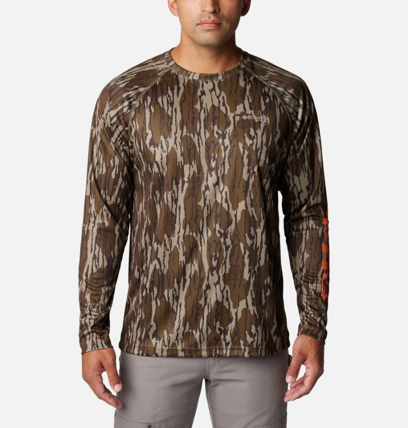 Brown Columbia PHG Super Terminal Shot Long Sleeve Men\'s T-Shirt | 46981LWTA