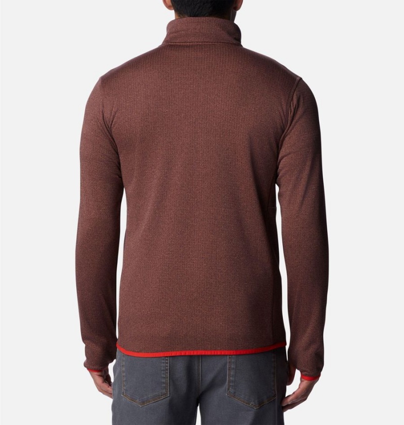 Brown Columbia Park View Fleece Half Zip Men's Pullover | 78542XJPE