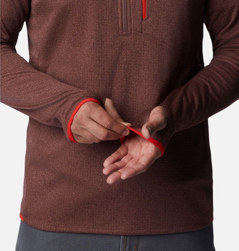 Brown Columbia Park View Fleece Half Zip Men's Pullover | 78542XJPE