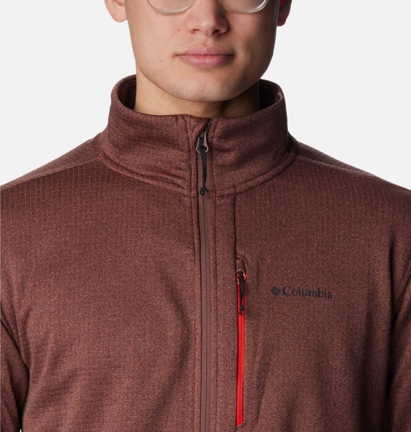 Brown Columbia Park View Full Zip Men's Fleece Jacket | 93720BFEX