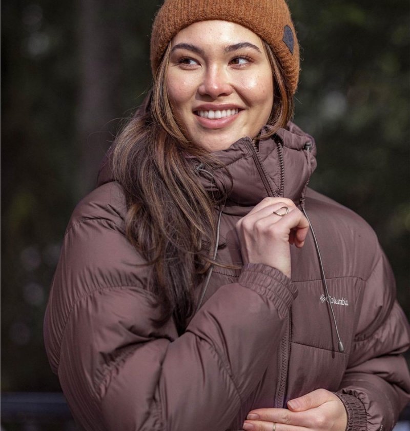 Brown Columbia Pike Lake II Long Women's Puffer Jacket | 19820JCNR