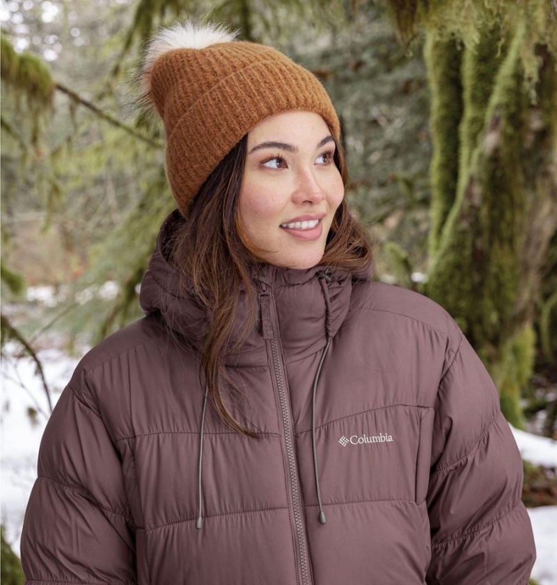 Brown Columbia Pike Lake II Long Women's Puffer Jacket | 19820JCNR