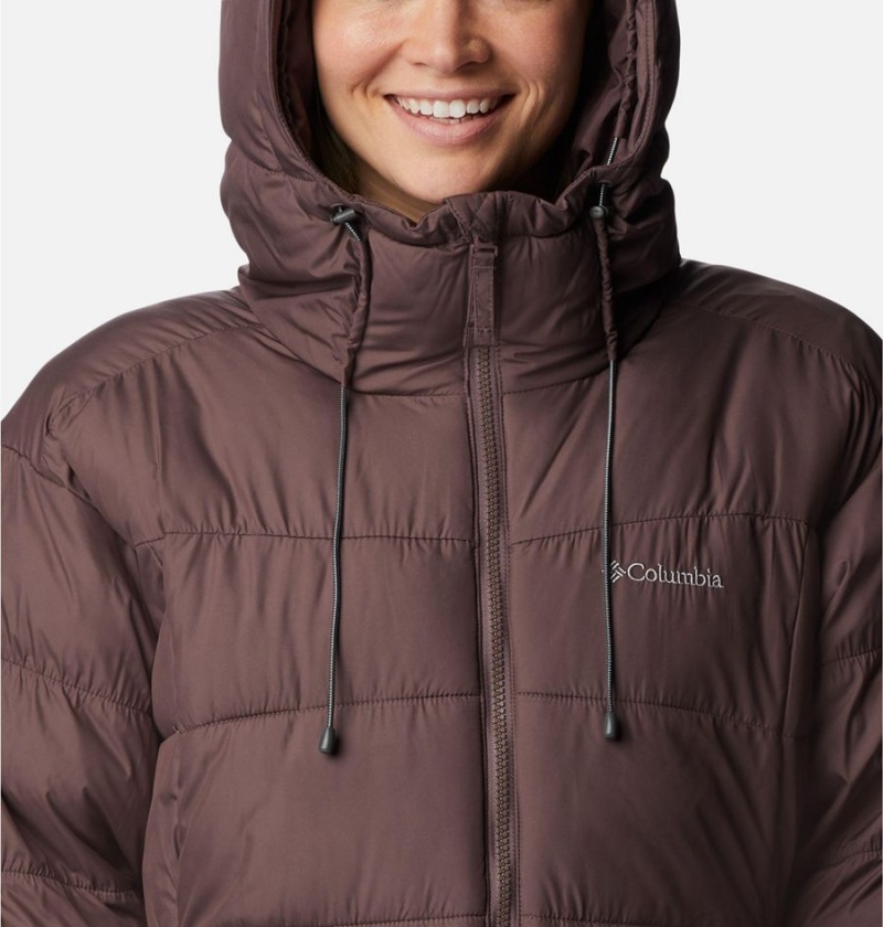 Brown Columbia Pike Lake II Long Women's Puffer Jacket | 19820JCNR