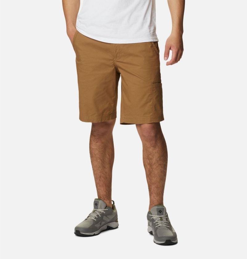 Brown Columbia Pine Canyon Cargo Men\'s Shorts | 35467KRZM