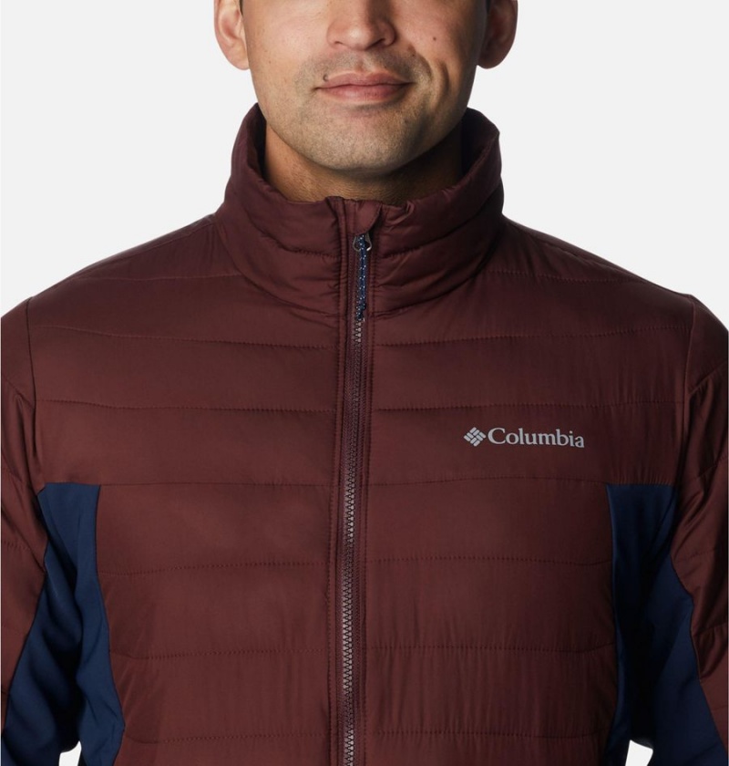 Brown Columbia Powder Lite Hybrid Insulated Men's Puffer Jacket | 61234UWCM