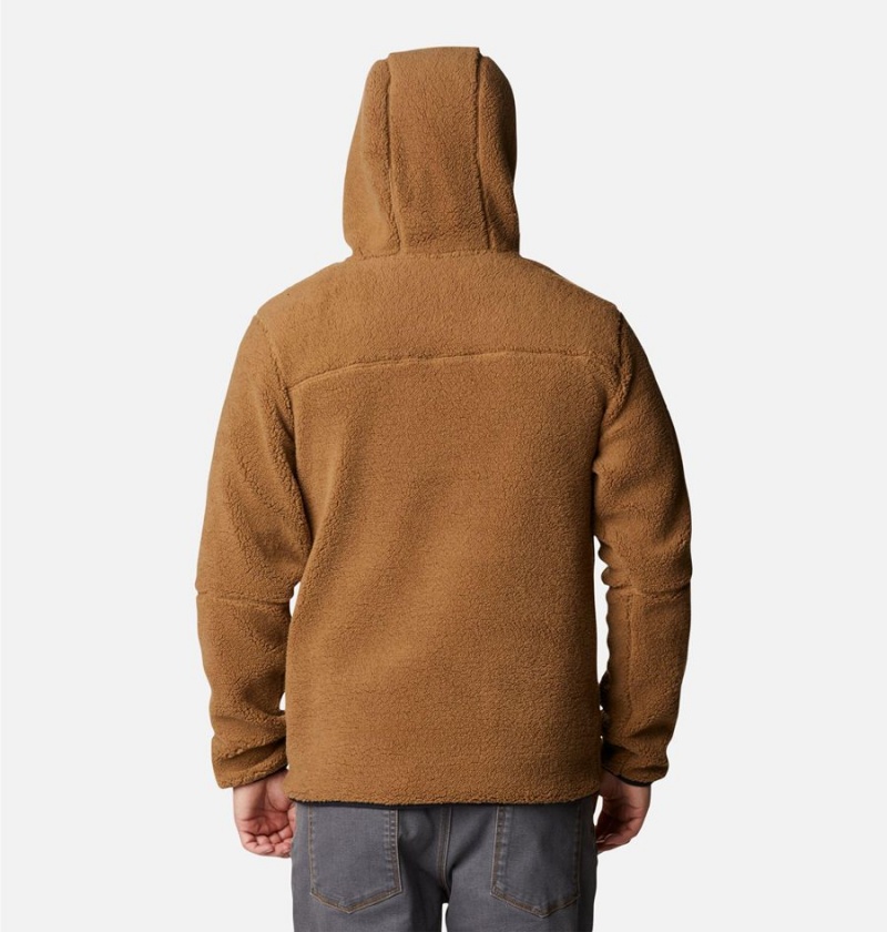 Brown Columbia Rugged Ridge III Sherpa Pullover Men's Hoodie | 82457VIYA