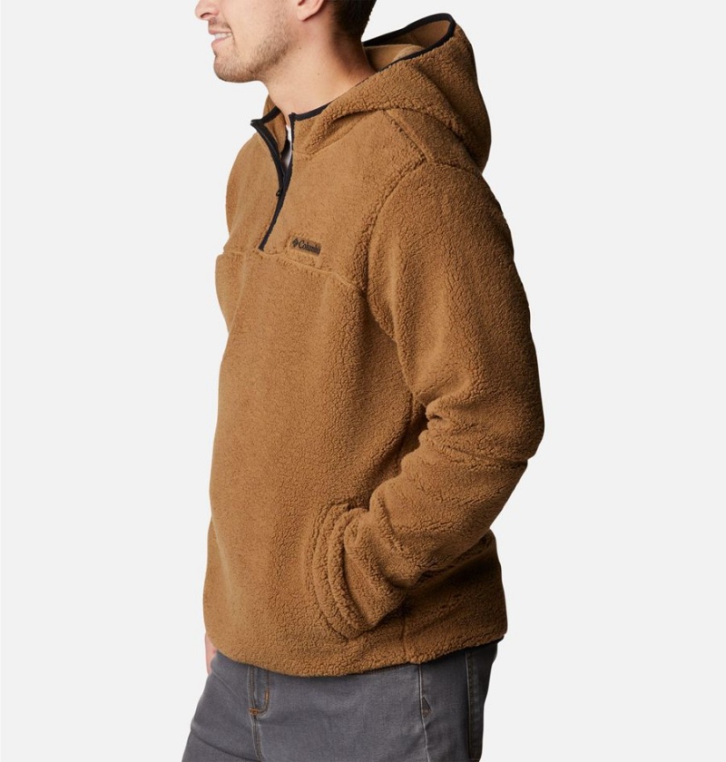 Brown Columbia Rugged Ridge III Sherpa Pullover Men's Hoodie | 82457VIYA