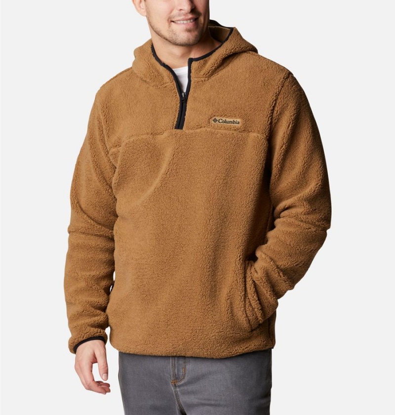 Brown Columbia Rugged Ridge III Sherpa Pullover Men's Hoodie | 82457VIYA