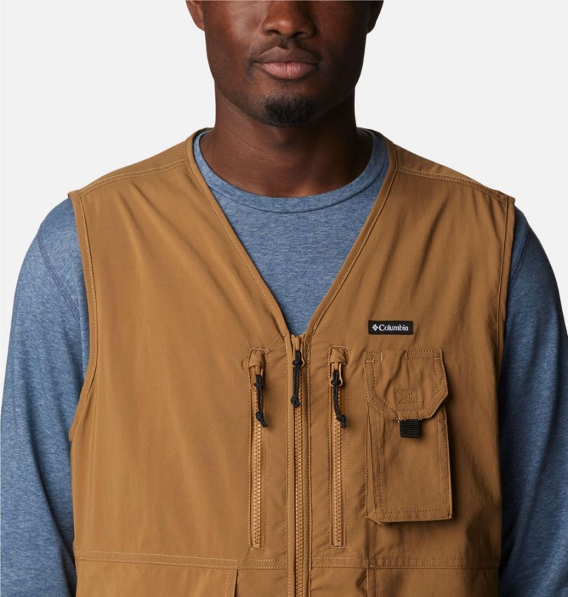 Brown Columbia Silver Ridge Utility Men's Vest | 09135SYJO