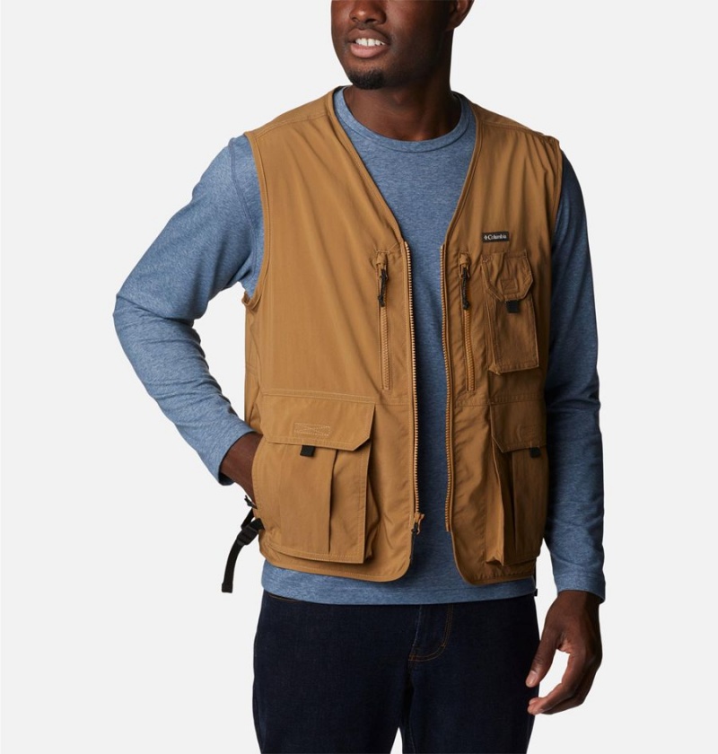 Brown Columbia Silver Ridge Utility Men's Vest | 09135SYJO