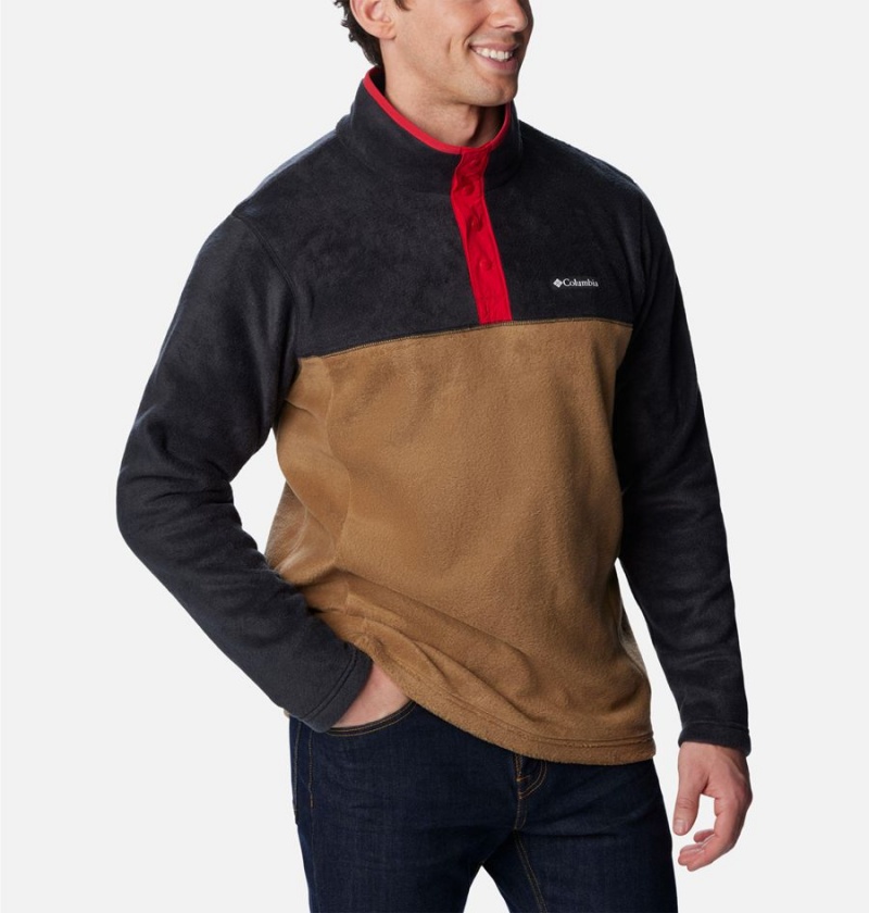 Brown Columbia Steens Mountain Half Snap Fleece Men's Pullover | 39406BHPF