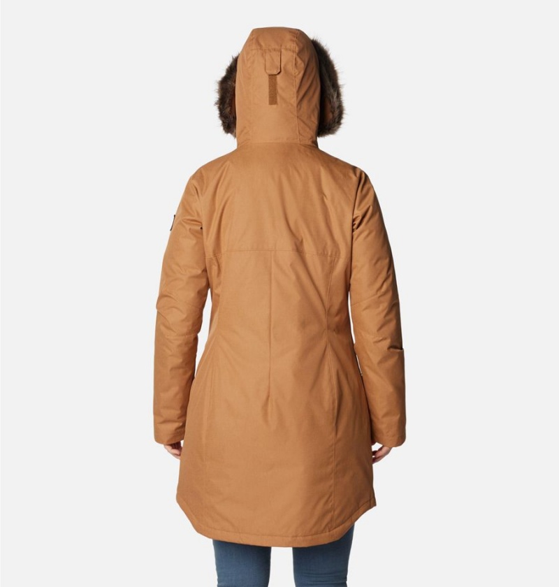 Brown Columbia Suttle Mountain Long Insulated Women's Coats | 68702CLNV