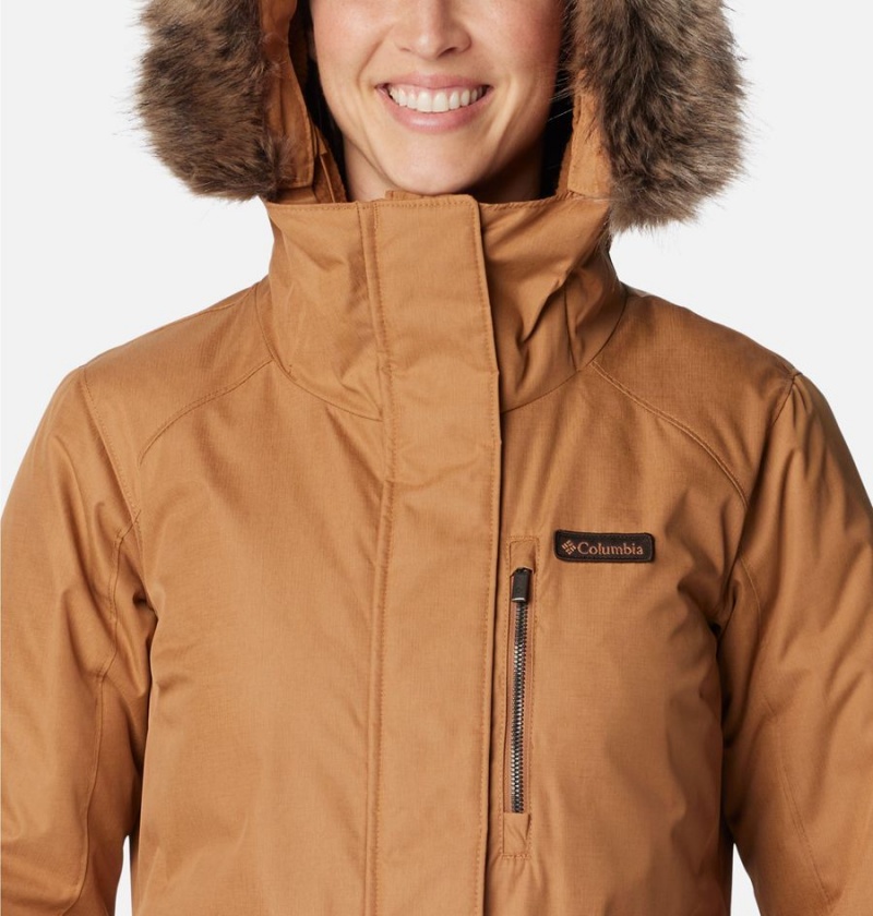 Brown Columbia Suttle Mountain Long Insulated Women's Coats | 68702CLNV