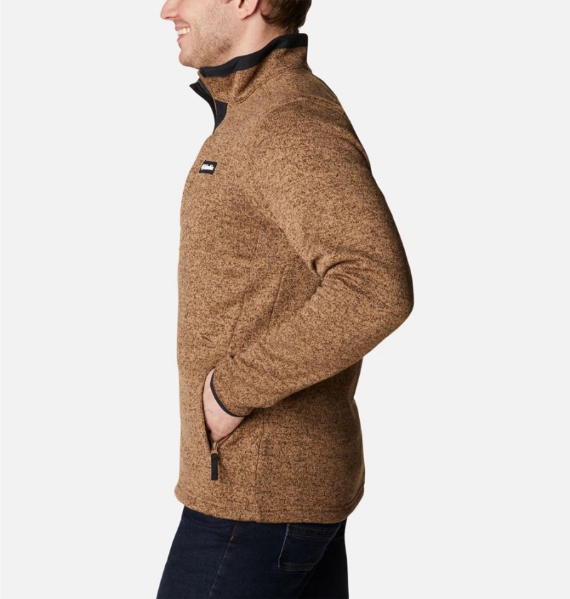 Brown Columbia Sweater Weather Full Zip Men's Fleece Jacket | 59786DRUN