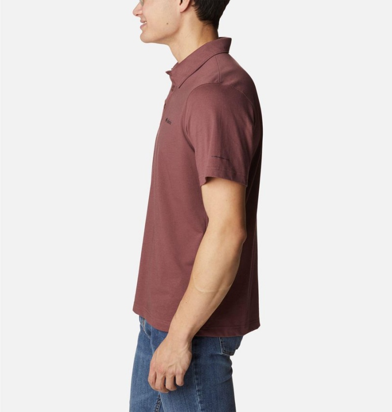 Brown Columbia Thistletown Hills Men's Polo Shirt | 45387QKAS