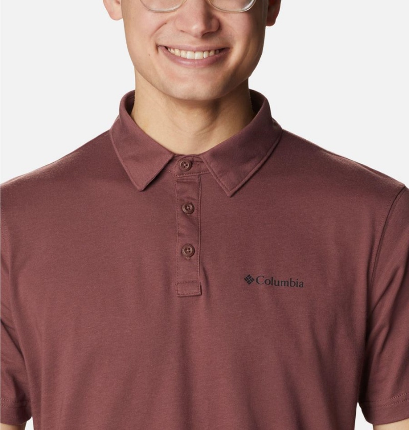 Brown Columbia Thistletown Hills Men's Polo Shirt | 45387QKAS